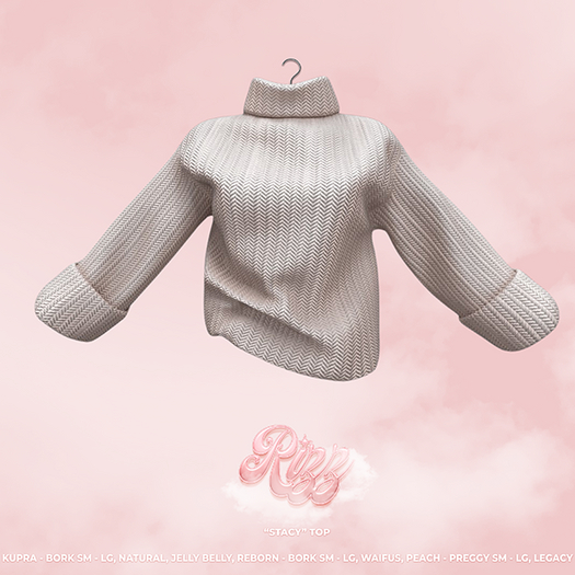 "RIZZ" X "STACY" SWEATER - VANILLA