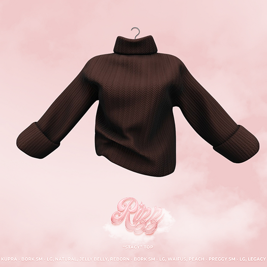 "RIZZ" X "STACY" SWEATER - BROWNIE