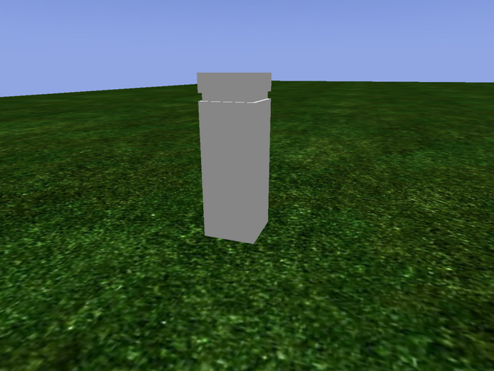 column decoration with perimeter lighting