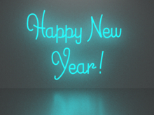 Happy new year 10 neon sign Full Permission