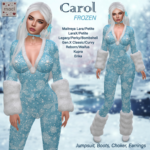 Maci ~ Carol Frozen GIFT (Maitreya, LaraX, Petite, GenX, Legacy, Perky, Bombshell, Reborn, Waifus, Erika, Kupra)