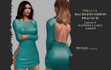 Praga Backless Dress - Peacock