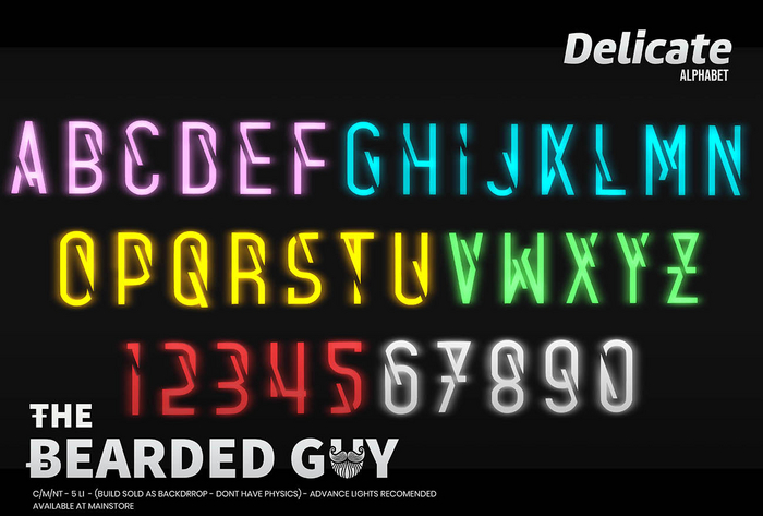 Pack Delicate Noen Alphabet - The Bearded Guy
