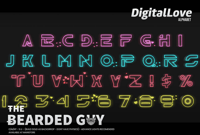 Pack Digital Love Alphabet - The Bearded Guy
