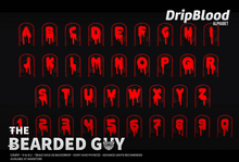 Pack Drip Blood Neon Alphabet - The Bearded Guy
