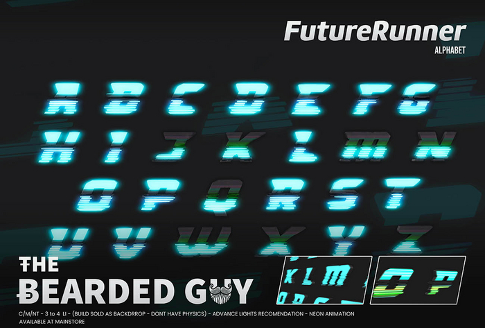 Fatpack Future Runner Alphabet - The Bearded Guy