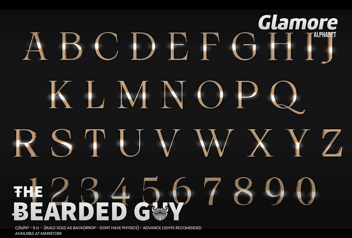 Pack Glamore Alphabet - The Bearded Guy