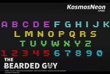 Pack Kosmos Neon Alphabet - The Bearded Guy