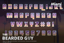 Pack Retro Miami Alphabet - The Bearded Guy
