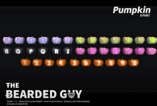 Pack Pumpkin Neons Letters - The Bearded Guy