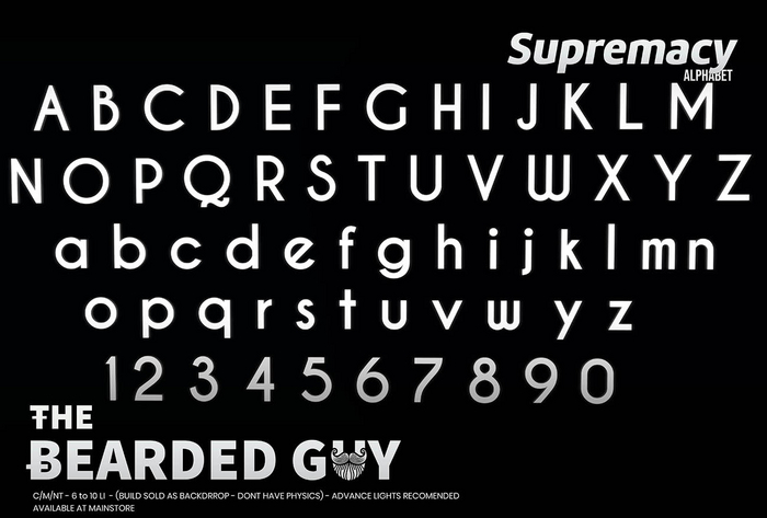 Pack Supremacy Neon Alphabet - The Bearded Guy