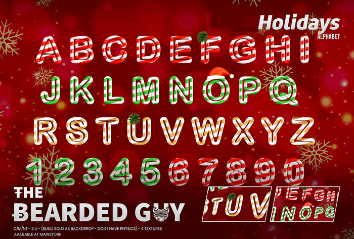 Holidays Alphabet - The Bearded Guy