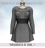 Samantha Dress Grey Glitter