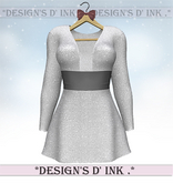 Samantha Dress White Glitter