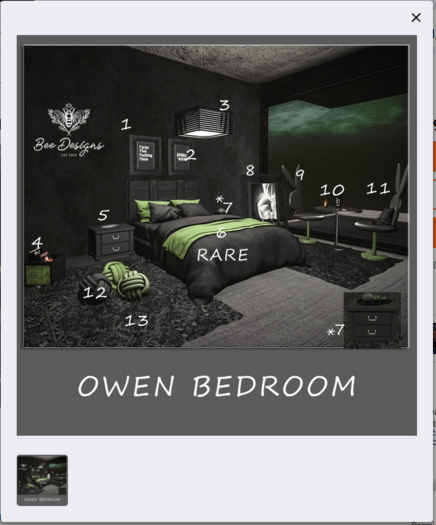 06 Bee Designs Owen Bedroom RARE