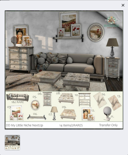 01.DD My Little Niche Couch Adult RARE