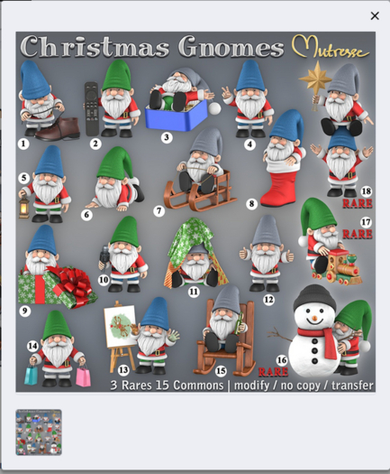 18. Mutresse-Christmas Gnomes RARE