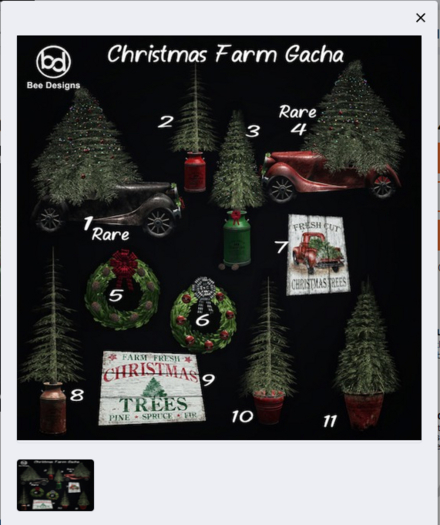 Bee Designs Christmas Farm gacha  2