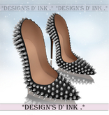 Sharon Heels Black & Silver