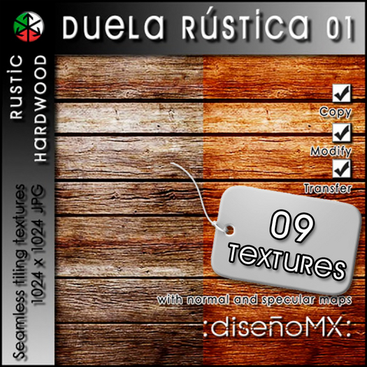 Duela Madera Rústica 01 :dMX: (Rustic Hardwood)
