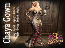 3 Sisters - Chaya Gown (Skulls & Roses)