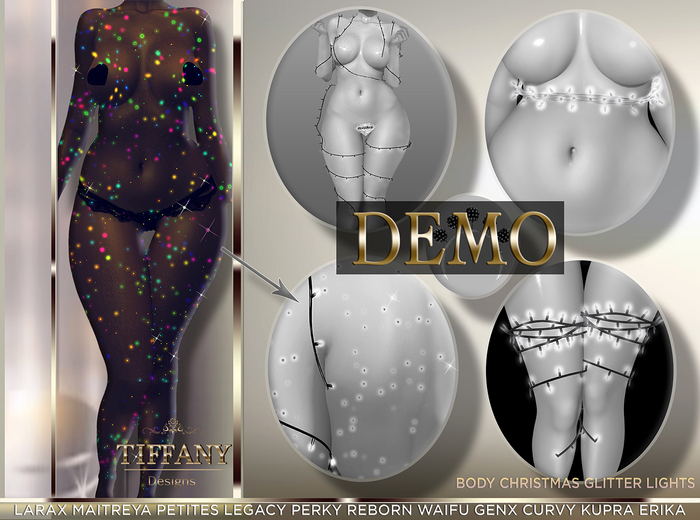 ::TD:: Body Christmas Glitter Lights DEMO + Lara X