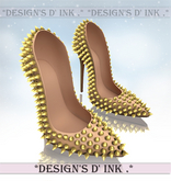 Sharon Heels Beige & Gold