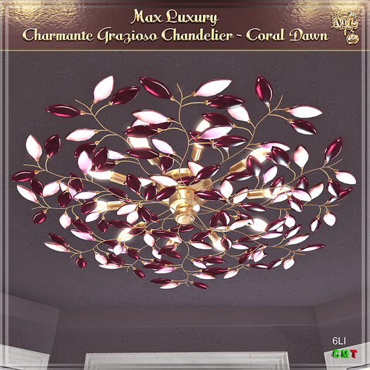 Max Luxury - Charmante Grazioso Chandelier - Coral Dawn