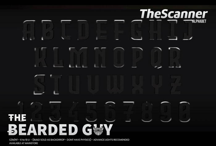 Pack The Scanner Alphabet - The Bearded Guy