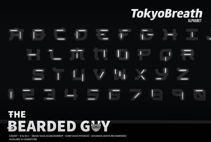 Pack Tokyo Breath Alphabet - The Bearded Guy