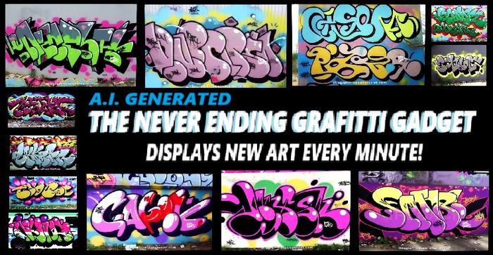 Graffiti Machine AI GENERATED NEVER ENDING GRAFITTI GADGET BOXED