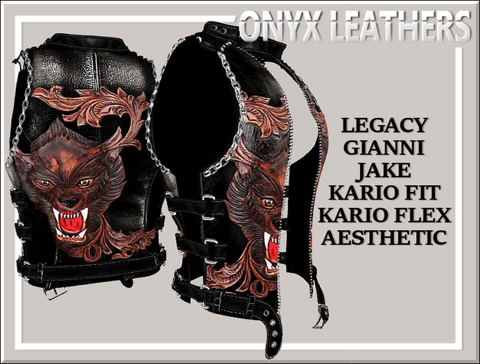 Black Wolf Vest v3 - Mens Version