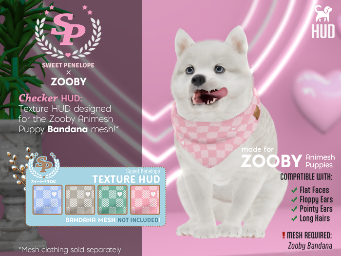[*SP*] Checker Puppy Bandana HUD (boxed)