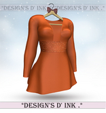 Berry Dress Orange Silk