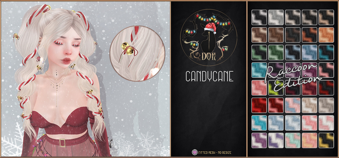 . Doe . Candycane . Raccoon . 