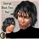 Male Hair short shiny black Flexi