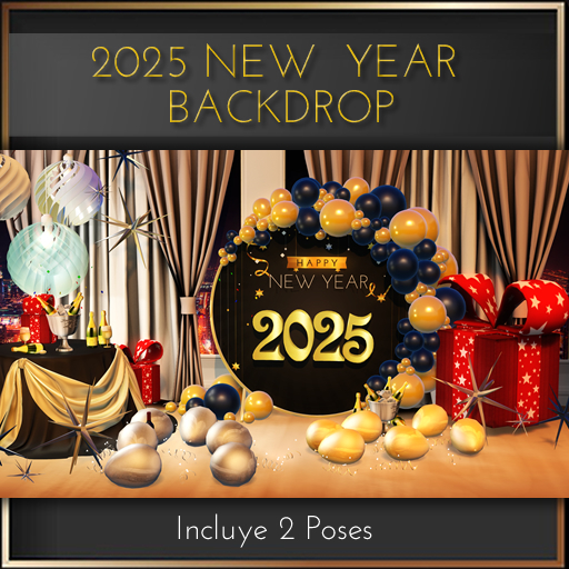DM STORES NEW YEAR 2025 Backdrop includes 2 poses