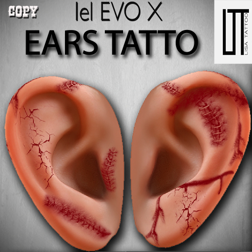 "Lisa tattoo ears evox  scar