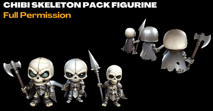 [NE] Chibi skeleton pack figurine FP