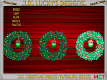 .:LD:. Christmas Wreath Twinkling Green:.