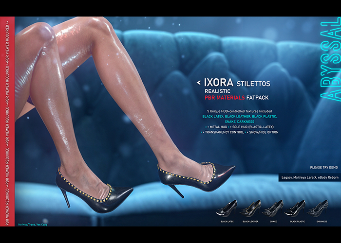+ABYSSAL>> IXORA STILETTOS >> PBR MATERIALS FATPACK