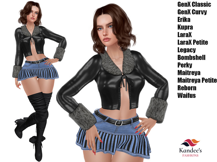 PROMO  Black Winter Jacket & Skirt