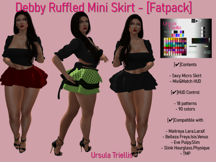 6600 Debby Ruffled Mini Skirt - [Fatpack]