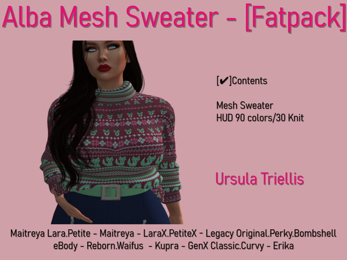 7093 Alba Mesh Sweater - [Fatpack]
