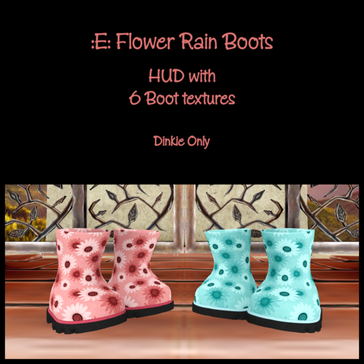:E: Flower Rain Boots