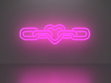 Heart 5 neon sign Full Permission