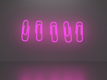 Paper clips neon sign Full Permission