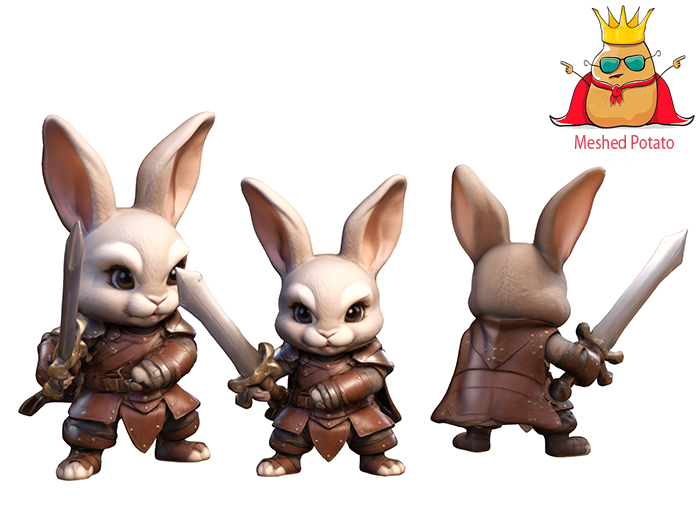 Meshed Potato - Chibi Bunny Full Perm