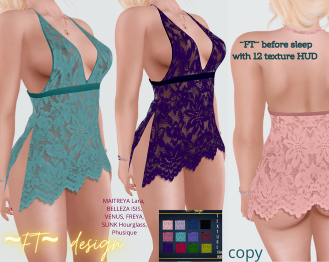 ~FT~ Before sleep lace dress with HUD