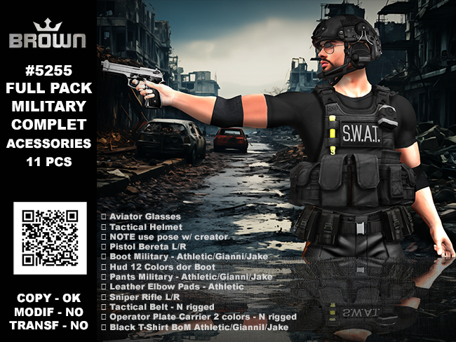 5255 FULL PACK MILITARY COMPLET ACESSORIES 11 PCS v2
